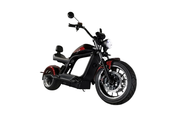 E-Chopper HL 6.0 Phantom in Crimson Royale (rot) – Seitenansicht, 45 km/h mit Straßenzulassung