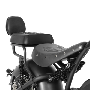 E-Chopper Rücksitz – montiert am Rockbike für Beifahrer:innen