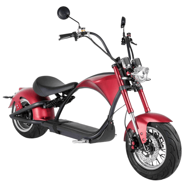 E-Chopper XOne 45 km/h in matt rot mit 30ah akku strassenzulassung
