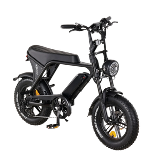 E-Fatbike V8 Mini Schwarz – stylisches Elektro-Fatbike mit Frontlicht und Ballonreifen