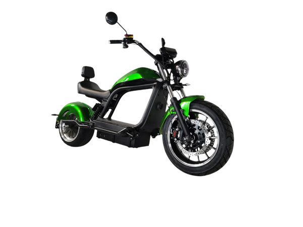 E-Chopper HL 6.0 Phantom in Venom Green – Frontansicht mit 3000W Elektroantrieb