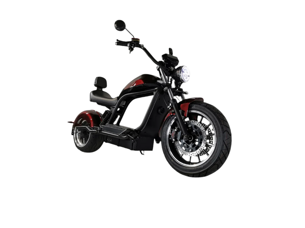 E-Chopper HL 6.0 Phantom in Crimson Royale (rot) – Seitenansicht, 45 km/h mit Straßenzulassung
