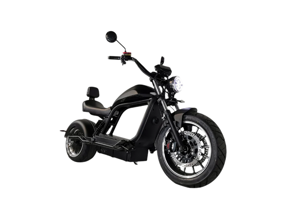 E-Chopper HL 6.0 Phantom in Schwarz – Seitenansicht, 45 km/h mit Straßenzulassung