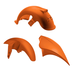 E-Chopper Kotflügel & Tank Set in Orange – auffälliger, sportlicher Style