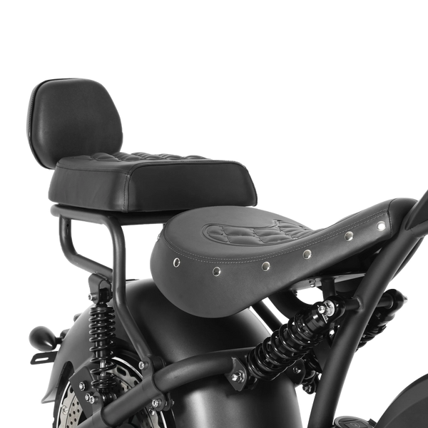 E-Chopper Rücksitz – montiert am Rockbike für Beifahrer:innen
