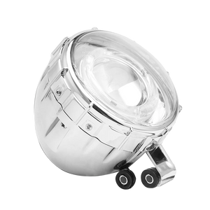E-Chopper Scheinwerfer in Chrom – runder LED-Scheinwerfer im Retro-Look