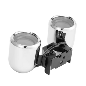 E-Chopper Tacho in Chrom – klassisches Rundinstrument mit Retro-Optik
