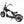 E-Chopper 45 km/h X-One in schwarz Seitenansicht hinten