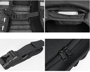 Motorrad Rucksack Carbon mit Reißverschluss – E-Chopper Tasche wasserdicht